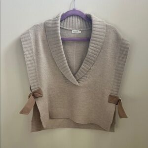 Spartina 449 Beige V-Neck Sweater Vest